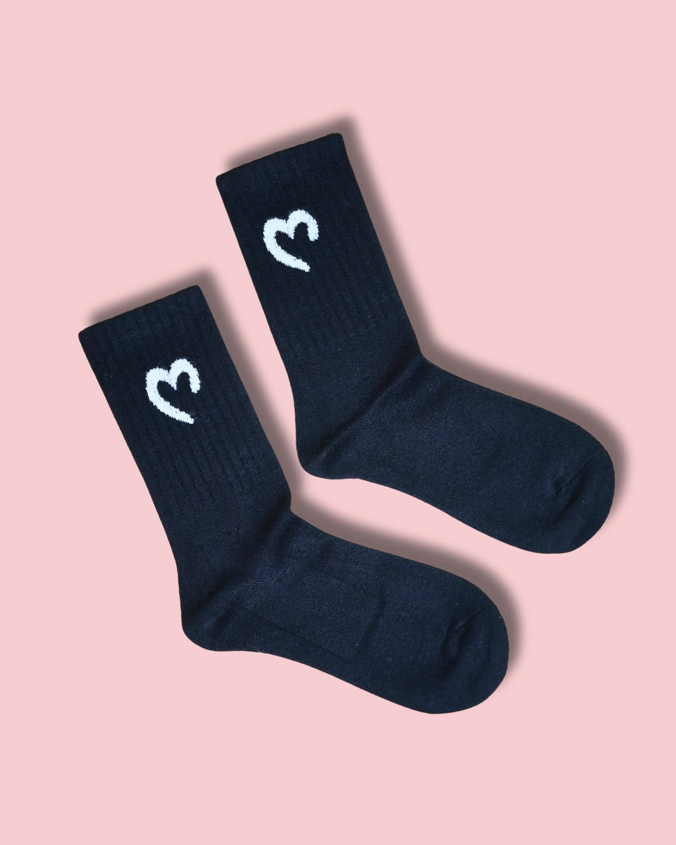 Candy Heart Crew Socks For Women Mikado
