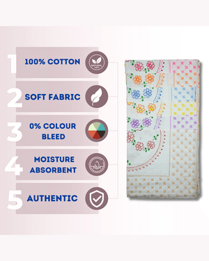 Vintage Rose 100% Cotton Hanky For Women - Mikado