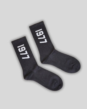 Retro Numbered Crew Socks Unisex Mikado