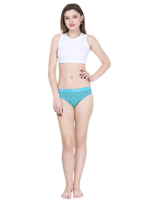 Rose printed Bikini Soft elastic Cotton Panty- exclusive (Pack of 3) Vancia