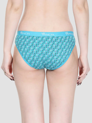Rose printed Bikini Soft elastic Cotton Panty- exclusive (Pack of 3) Vancia