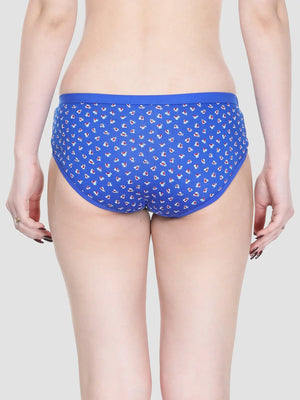 Butterfly Mid Waist Printed Hipster Panties - Cotton (Pack of 3) Vancia