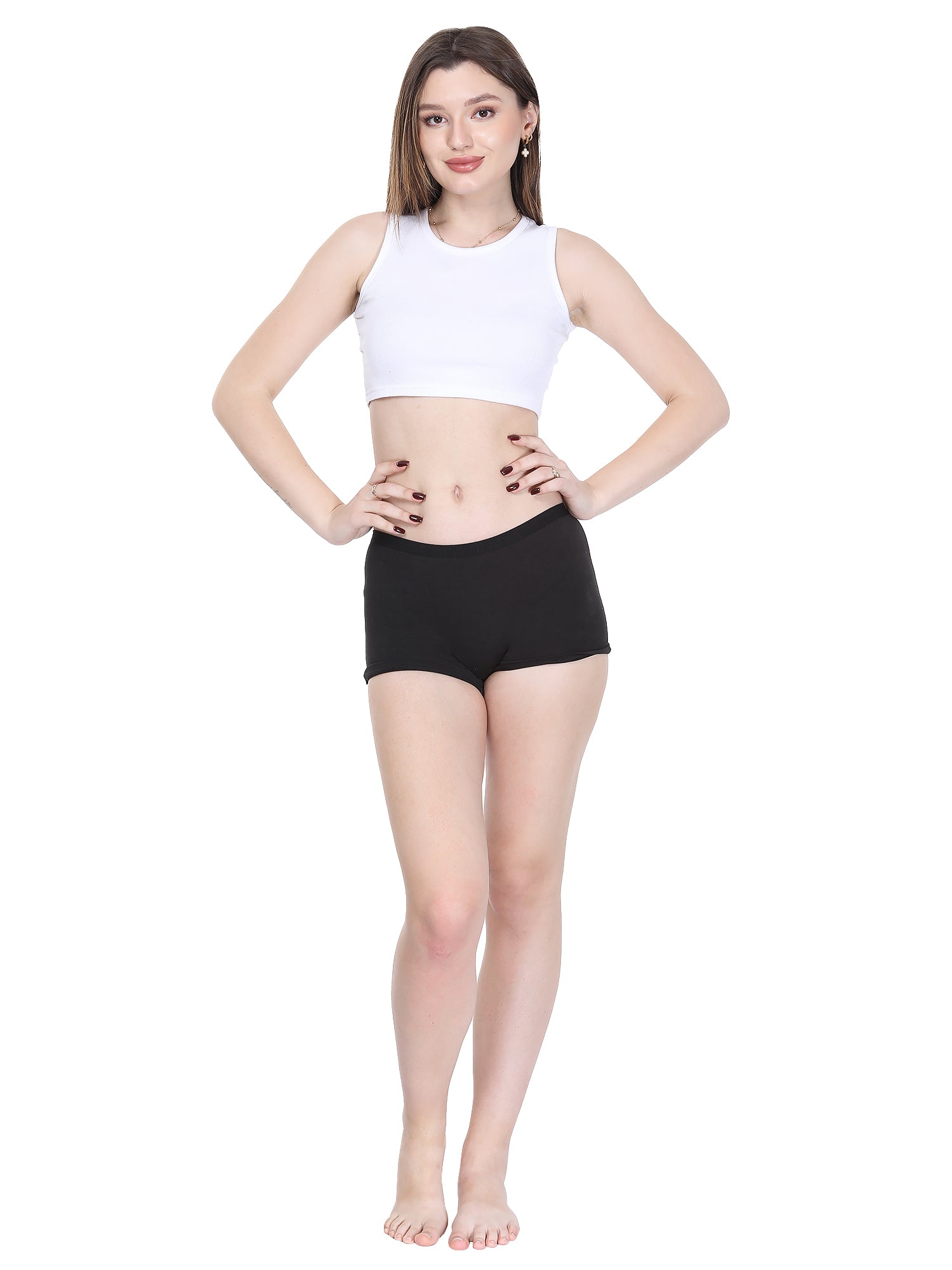 Grace 100% Cotton Mid Waisted Boyshorts- Exclusive (Pack of 3)
