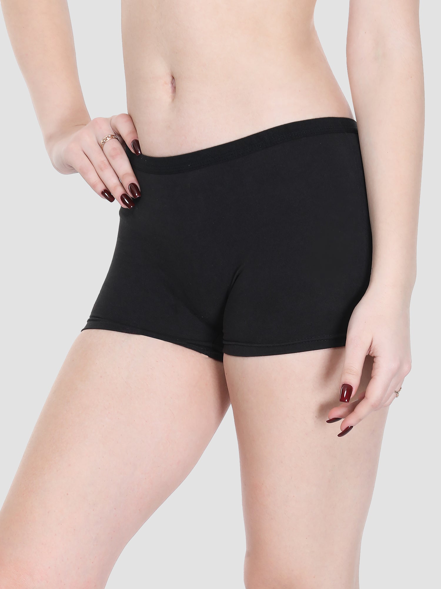 Grace 100% Cotton Mid Waisted Boyshorts- Exclusive (Pack of 3)