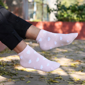 Hearts Cotton Ankle Socks Mikado