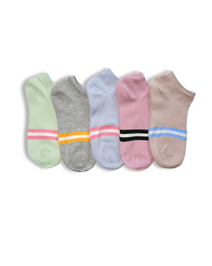 Zebra Striped Cotton Ankle Socks For Women Mikado
