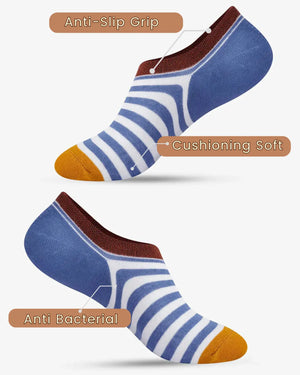 Grid No-Show Socks Mikado