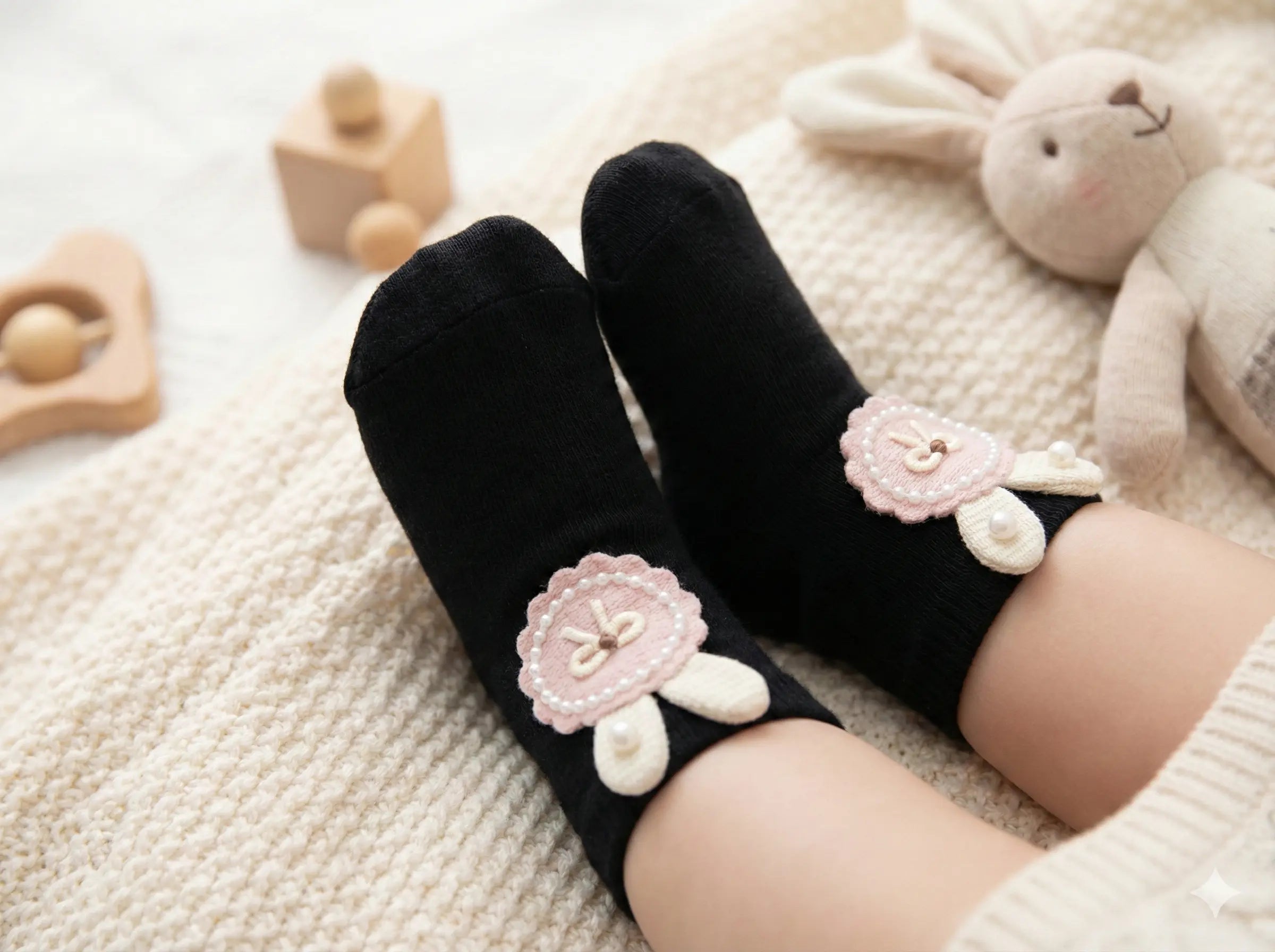 Bow Bunny cotton socks Mikado