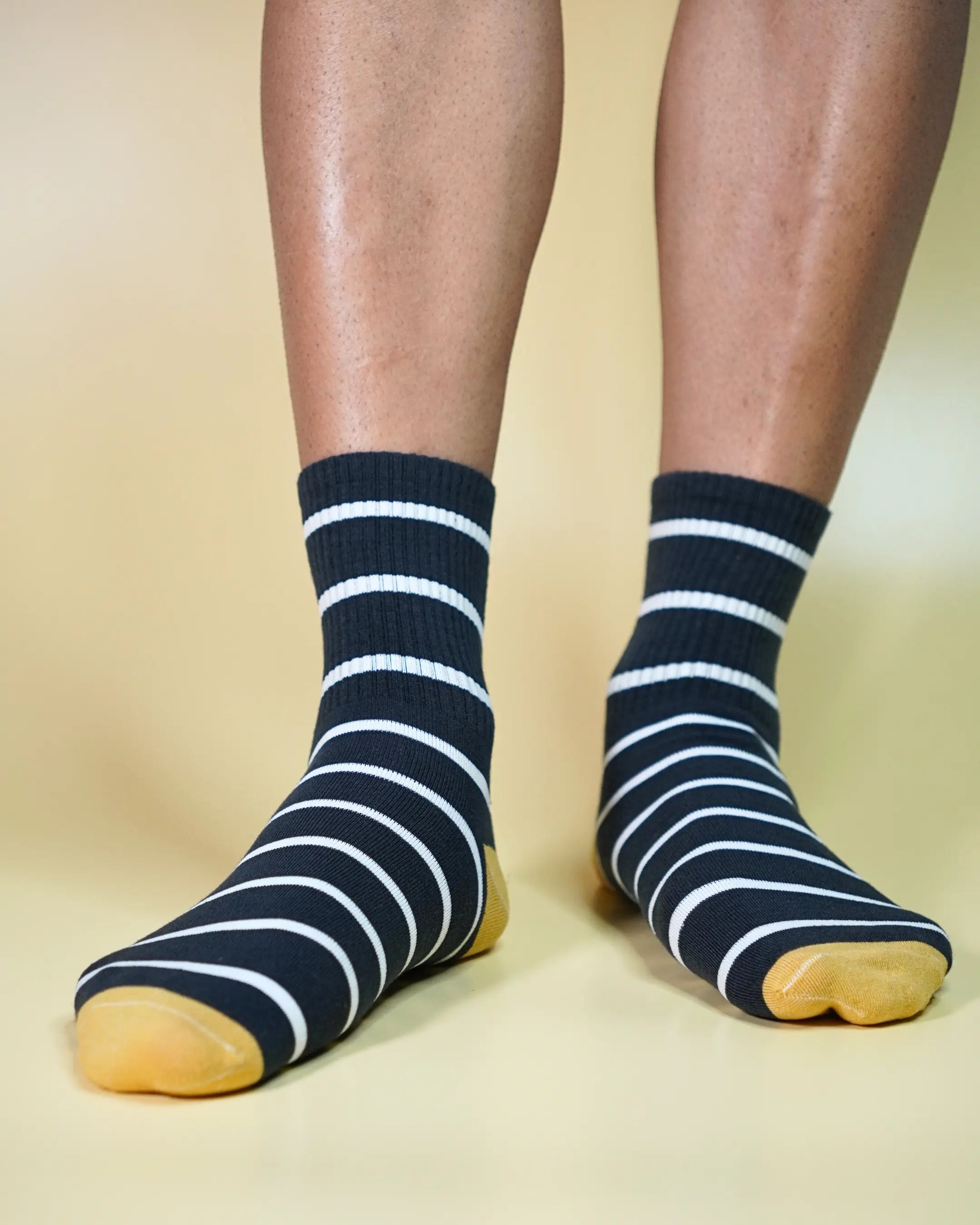 Classic Striped Cotton Crew Socks Mikado