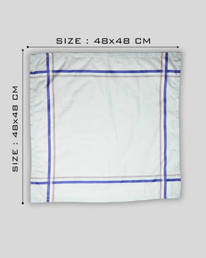 Bold Border premium coloured 100% cotton hanky for men Mikado