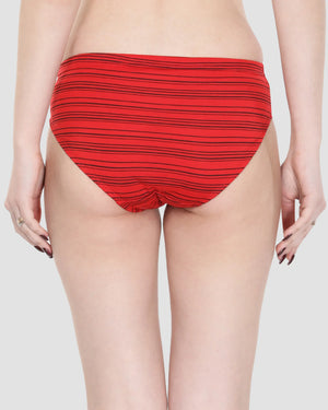 Sassy Striped Mid waist Hipster Cotton Panty (Pack of 3) Vancia
