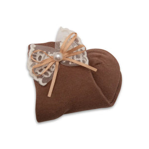 Cindrella Bow soft infants socks - Mikado
