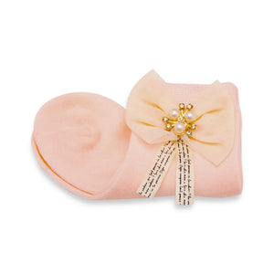 Princess Bow- organic cotton baby socks Mikado