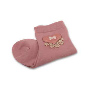 Pink heart baby socks Mikado
