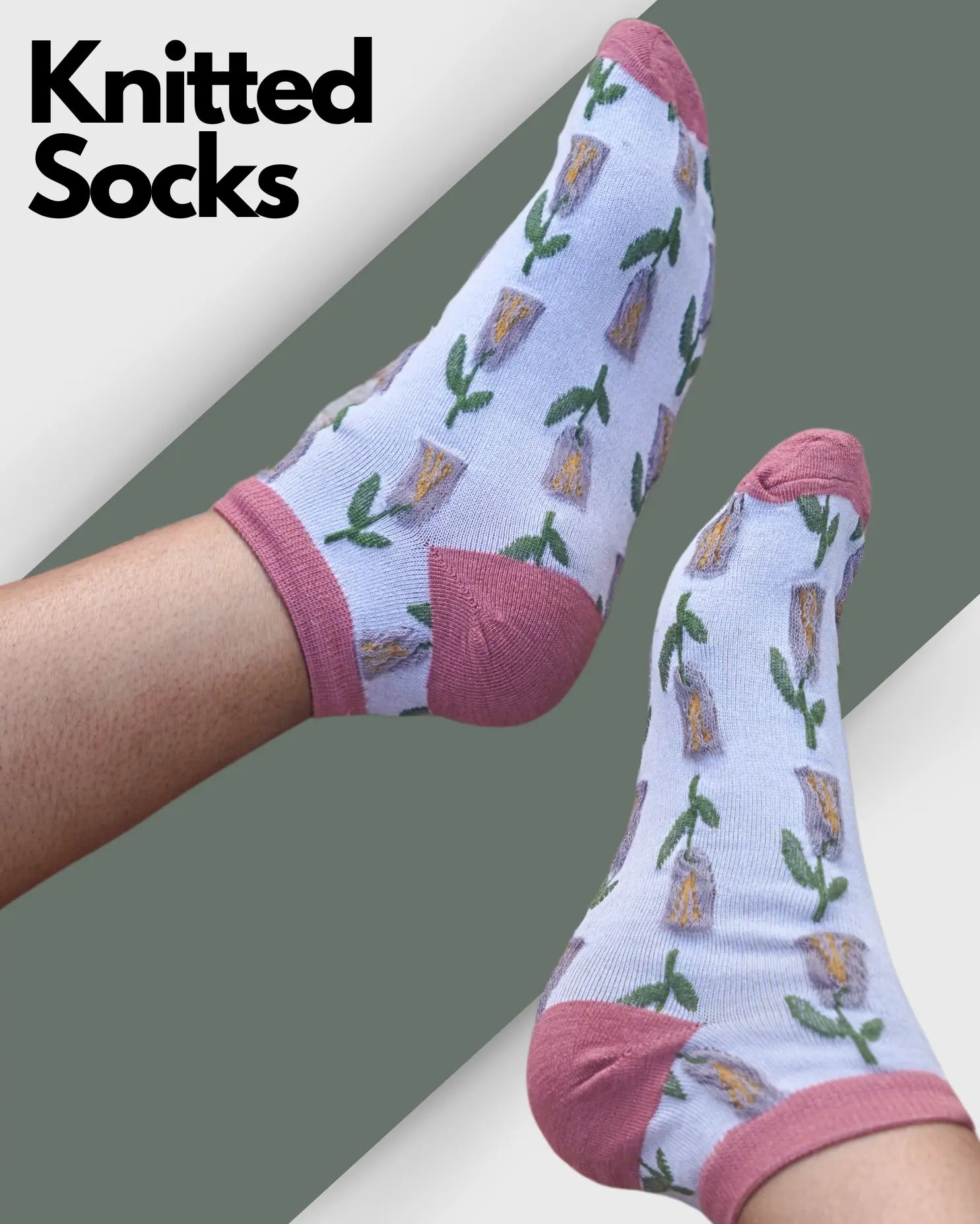 Spring Knitted Ankle Socks Mikado