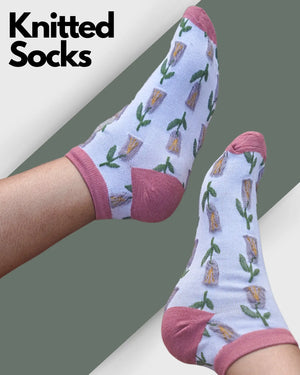 Spring Knitted Ankle Socks Mikado