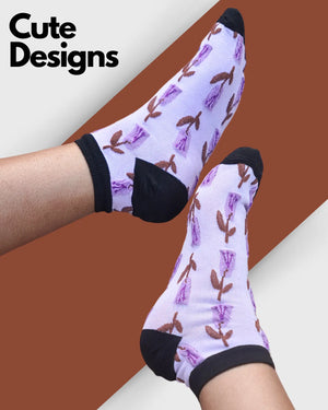 Spring Knitted Ankle Socks Mikado