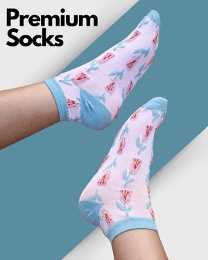Spring Knitted Ankle Socks Mikado