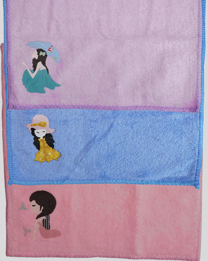 Cartoon soft hanky for kids and women (25cm X 25cm) Pack of 12 pcs Mikado