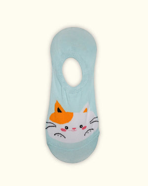 Cute Cotton animal print no-show socks Mikado