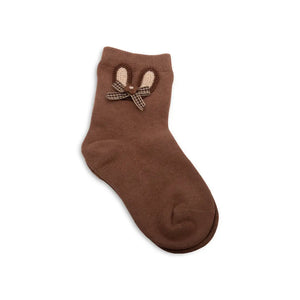 Ribbon bunny cotton socks Mikado