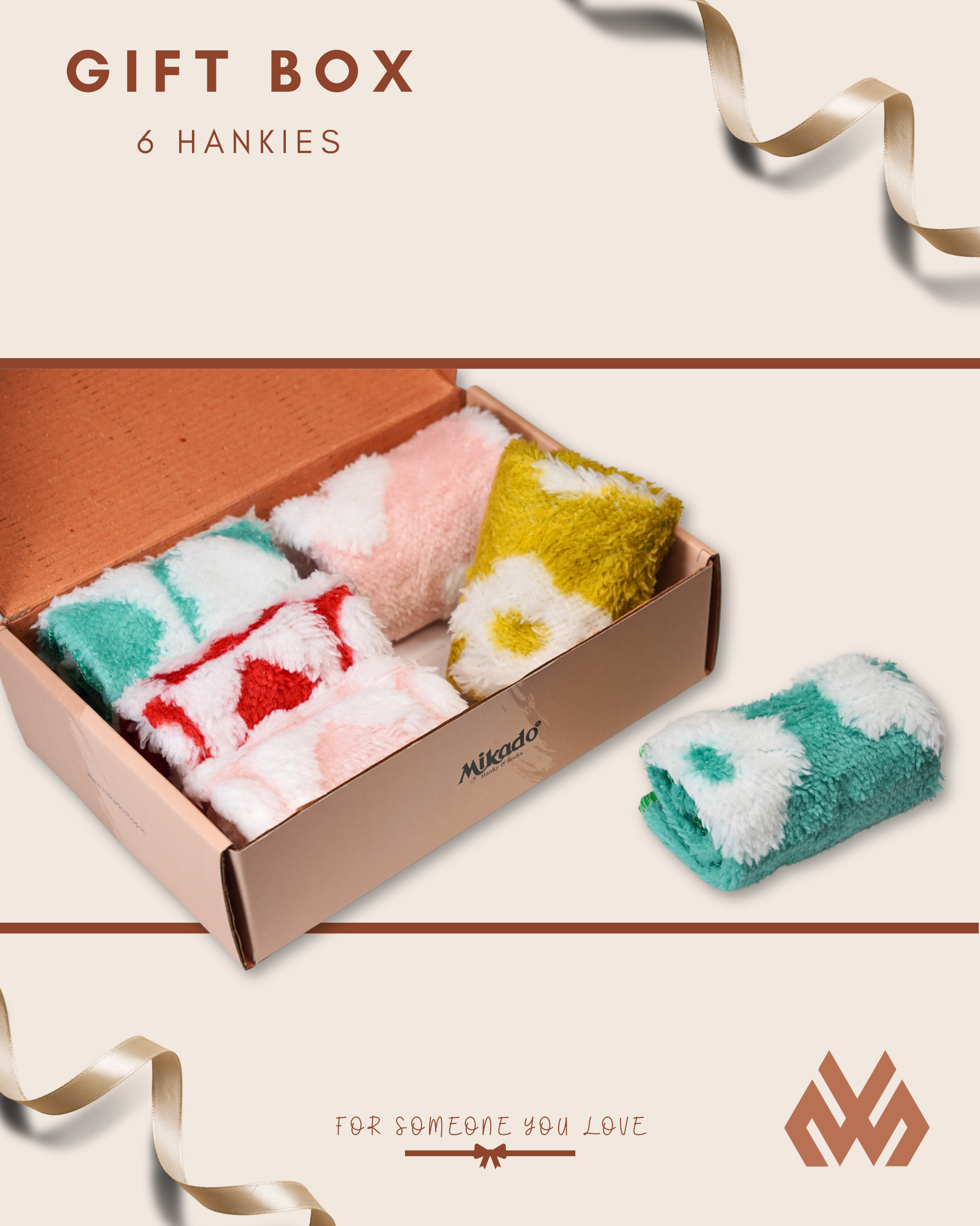 Rabbit Skin Flower Premium Hanky - Gift Box