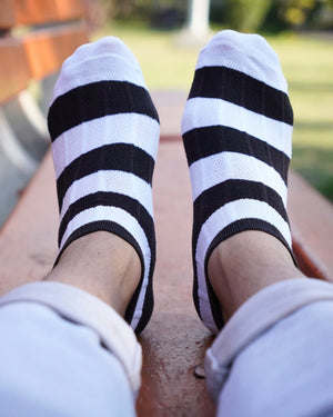 Stripped Cotton Ankle Socks Mikado