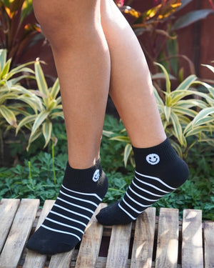 Smile Cotton Ankle Socks For Women Mikado