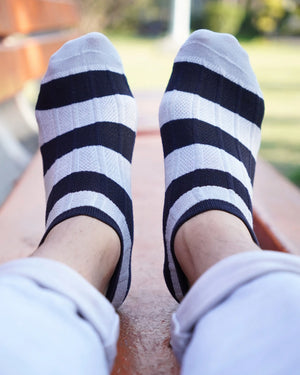 Stripped Cotton Ankle Socks Mikado