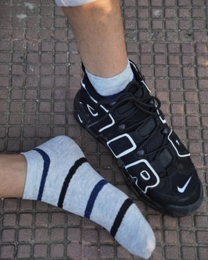 Triple Stripped Cotton Ankle Socks For Men (Pack of 3) Mikado