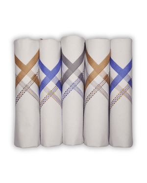 Bold Border Premium 100% Cotton Hanky - Mikado