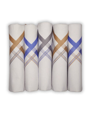 Bold Border Premium 100% Cotton Hanky - Mikado