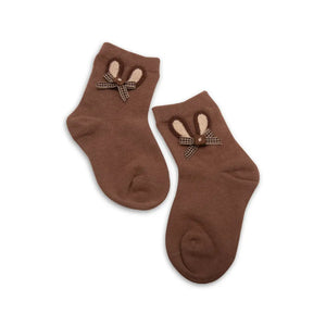 Ribbon bunny cotton socks Mikado