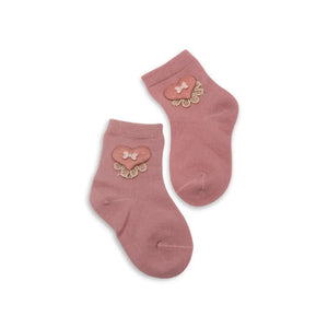 Pink heart baby socks Mikado