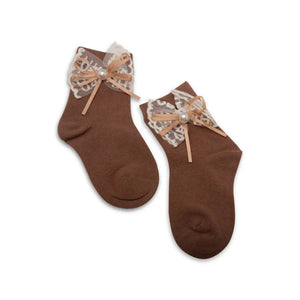 Cindrella Bow soft infants socks - Mikado