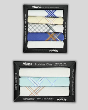 100% Cotton Men’s Handkerchief Mix Colours Combo Packs Mikado