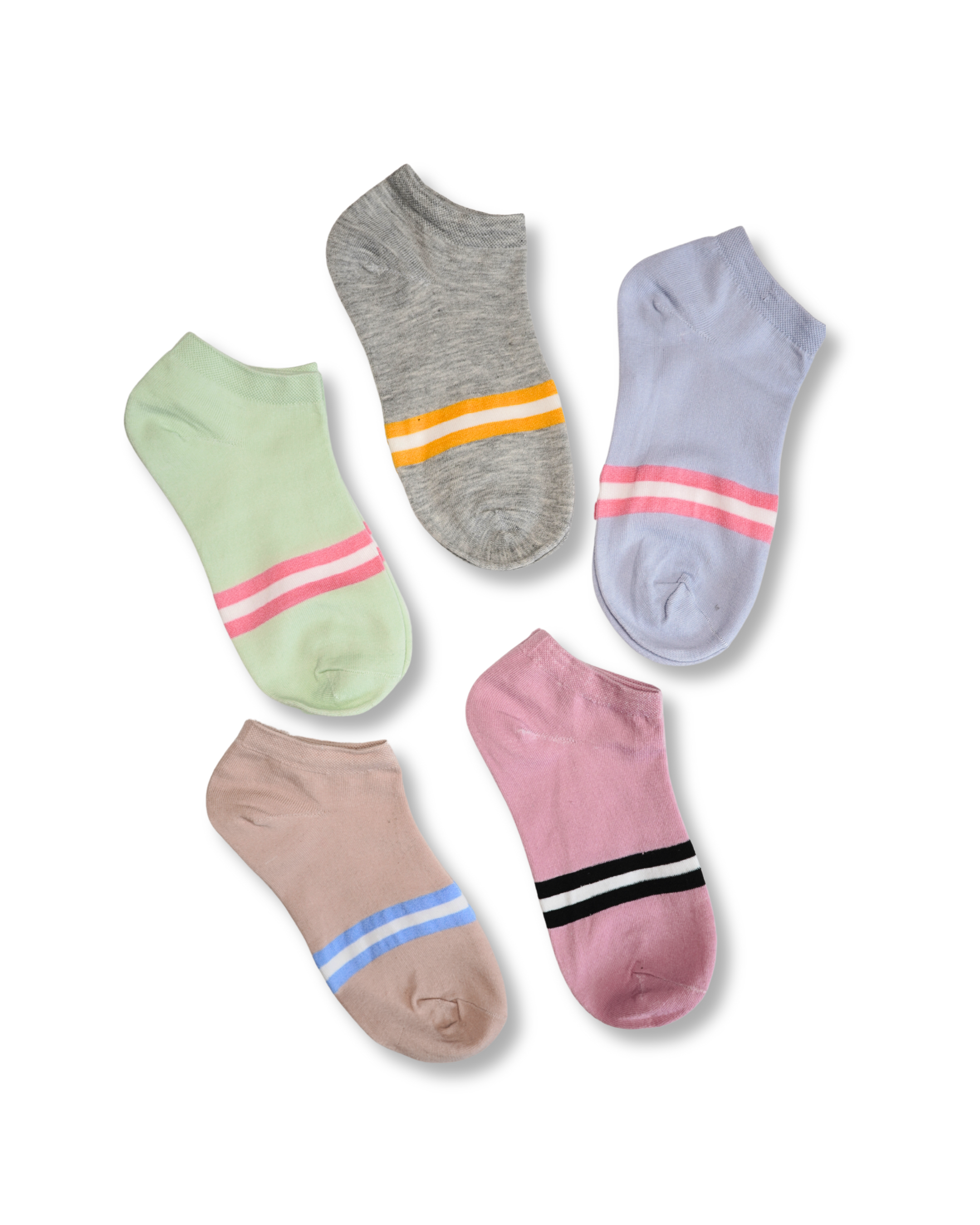 Zebra Striped Cotton Ankle Socks For Women