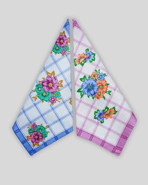Flora Garden 100% Pure Cotton Handkerchief - Mikado