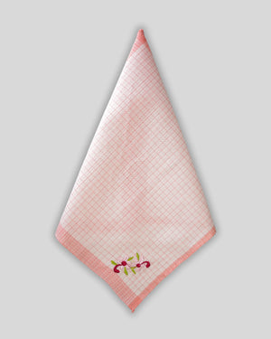 Flora-Premium Embroidery 100% Cotton Hanky (size- 30X30 cm) Mikado