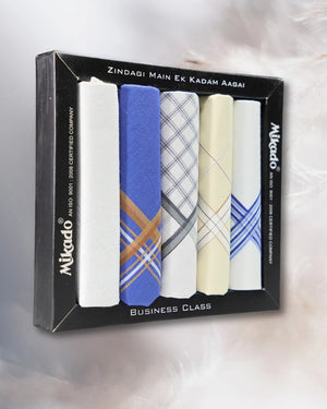 100% Cotton Men’s Handkerchief Mix Colours Combo Packs Mikado