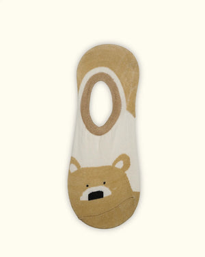 Cute Cotton animal print no-show socks Mikado