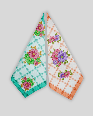 Flora Garden 100% Pure Cotton Handkerchief - Mikado