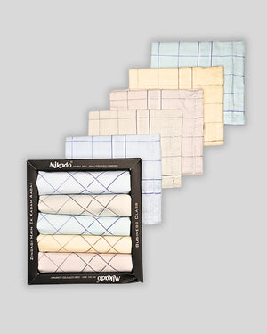Checkered light 100% cotton handkerchief for men Mikado
