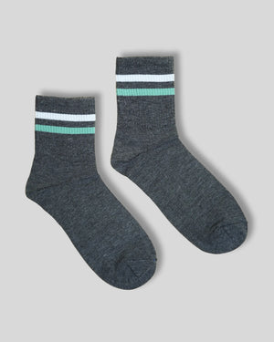 Bling Stripes Cotton Crew Socks Mikado