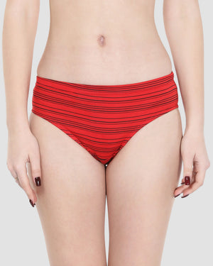 Sassy Striped Mid waist Hipster Cotton Panty (Pack of 3) Vancia