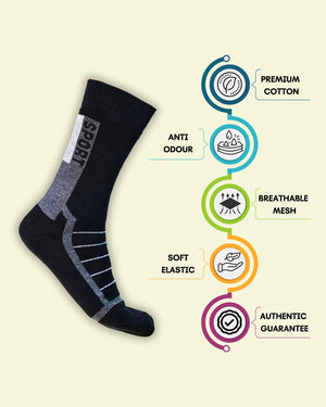 Sport Ease Cotton Towel (Unisex) Socks Mikado