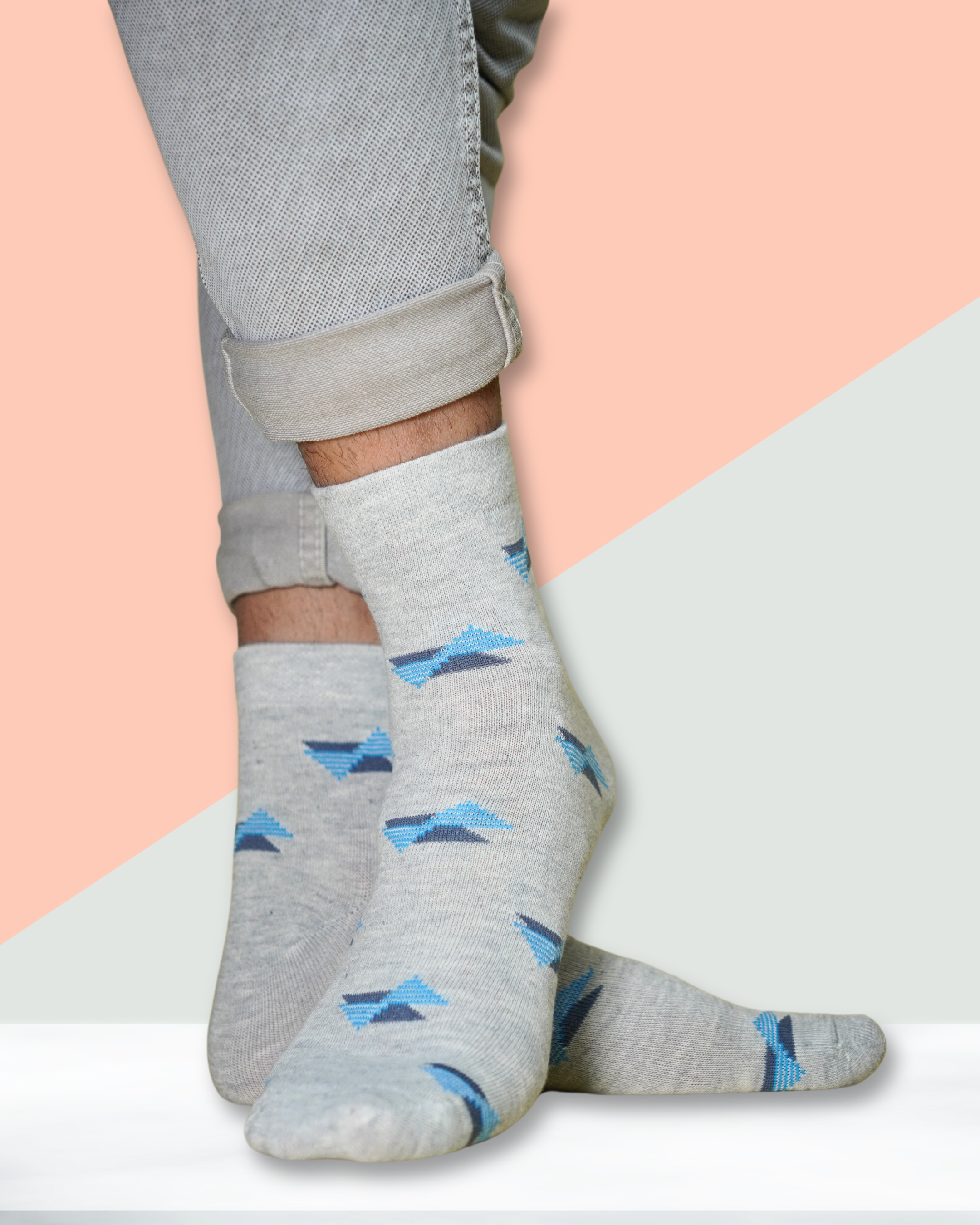 Blue Wings Crew Socks For Men