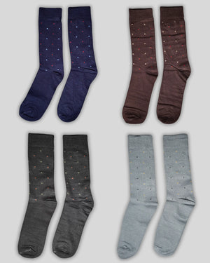 Formal Finesse Cotton Socks For Men Mikado