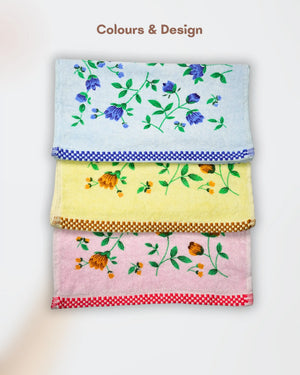 100% Cotton towel Flower Printed Mikado