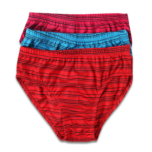 Sassy Striped Mid waist Hipster Cotton Panty (Pack of 3) Vancia